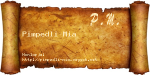 Pimpedli Mia névjegykártya